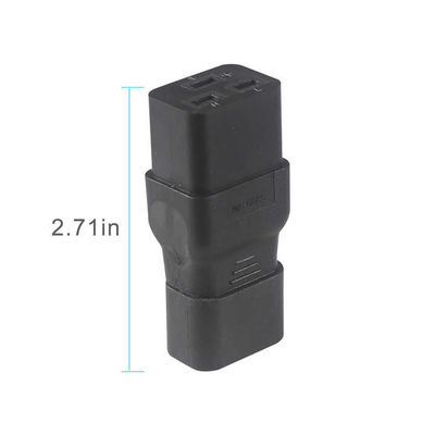 3-Stift-Adapter C19 bis C20 für Rechenzentren/Server-Racks, 15A 250V, CE-zertifiziert, wasserdichtes Design