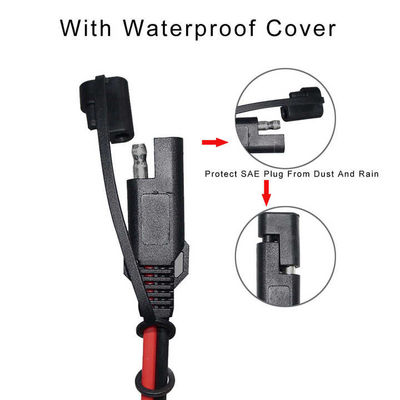 SAE zu SAE Witterungsdichte Steckplatte 16AWG Kabel für Solargenerator Steckdose Seitenwand Port Batterielader