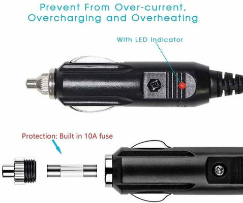 Universelles Zigarrenanzündern für Autos mit OBD2-Diagnosekabel für Fahrzeugscanner mit 16ft 12V-24V Sicherheitszertifiziert