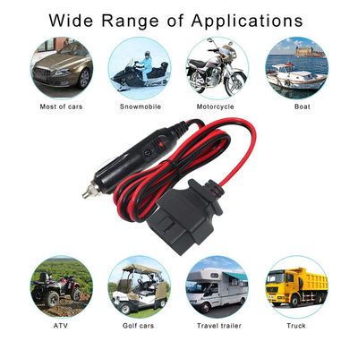Universelles Zigarrenanzündern für Autos mit OBD2-Diagnosekabel für Fahrzeugscanner mit 16ft 12V-24V Sicherheitszertifiziert