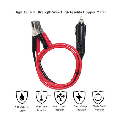 12V/24V Zigaretteneinstellung zu Akku-Clips Adapterkabel für die Notstromversorgung des Autos Sonnenladegerät 16AWG
