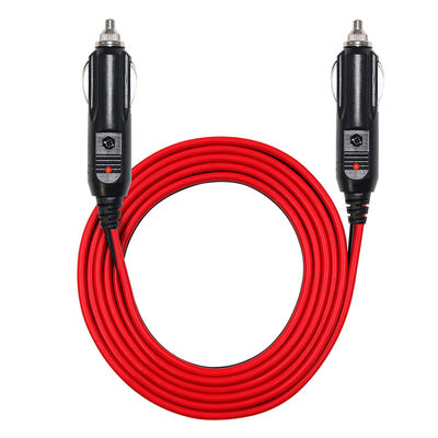 12V-Schwerlast-Männlich-Männlich-Auto-Ladekabel für die Fahrzeugstromversorgung 16AWG Schnellladung und Überlastschutz (schwarz)