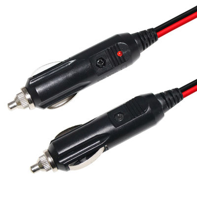 12V-Schwerlast-Männlich-Männlich-Auto-Ladekabel für die Fahrzeugstromversorgung 16AWG Schnellladung und Überlastschutz (schwarz)