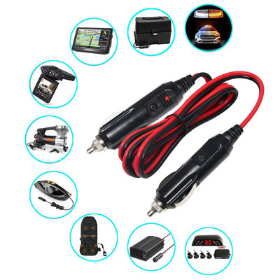 12V-Schwerlast-Männlich-Männlich-Auto-Ladekabel für die Fahrzeugstromversorgung 16AWG Schnellladung und Überlastschutz (schwarz)