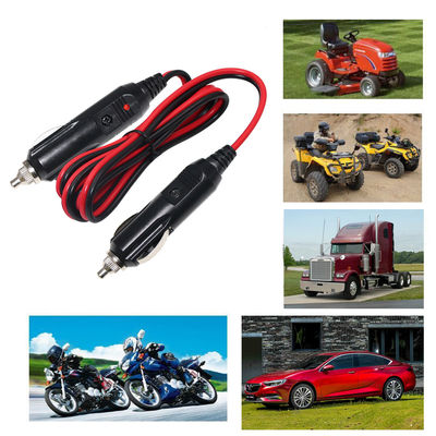 12V-Schwerlast-Männlich-Männlich-Auto-Ladekabel für die Fahrzeugstromversorgung 16AWG Schnellladung und Überlastschutz (schwarz)