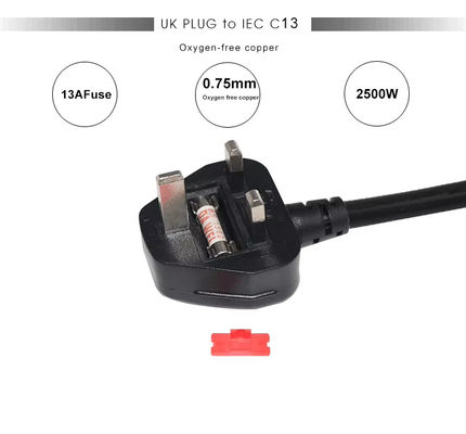 UK zu C7 Stromkabel 1.5M 250V 2.5A 18AWG Flexibles PVC für Nintendo Switch/Lautsprecher/Laptop-Stromversorgungsadapter
