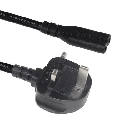 UK zu C7 Stromkabel 1.5M 250V 2.5A 18AWG Flexibles PVC für Nintendo Switch/Lautsprecher/Laptop-Stromversorgungsadapter
