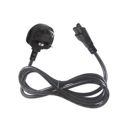 Sicherheitszertifiziertes 250V 5A UK zu C5 Stromkabel für Laptops & Monitore Home Office mit 18AWG 1.2M tangle-freies flexibles Kabel