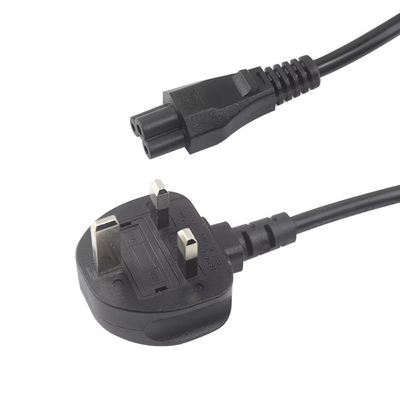 Sicherheitszertifiziertes 250V 5A UK zu C5 Stromkabel für Laptops & Monitore Home Office mit 18AWG 1.2M tangle-freies flexibles Kabel