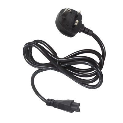 Sicherheitszertifiziertes 250V 5A UK zu C5 Stromkabel für Laptops & Monitore Home Office mit 18AWG 1.2M tangle-freies flexibles Kabel