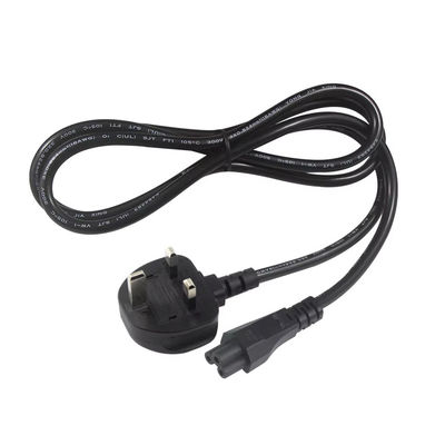 Sicherheitszertifiziertes 250V 5A UK zu C5 Stromkabel für Laptops & Monitore Home Office mit 18AWG 1.2M tangle-freies flexibles Kabel