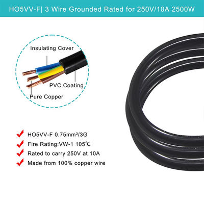 Großbritannien bis C13 Stromkabel 1.2M 250V 13A 16AWG Schwerlastkabel für Server/Medizintechnik/Rechenzentrum PDU (CE/BS1363/RoHS)