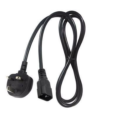 Großbritannien zu C14 Stromkabel 1.2M 250V 10A 16AWG abgeschirmtes Kabel für UPS/Server-Rack/Medizintechnik (IP67/RoHS/BS1363)