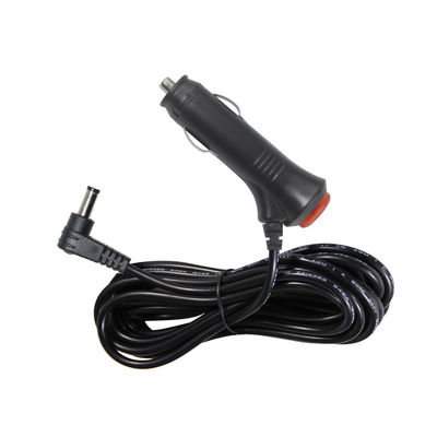 12V/24V Winkel-Auto-Ladegerät mit Ein-Aus-Schalter - 90-Grad-Gleichstromkabel für das Laden von Autogeräten und USB-Geräten