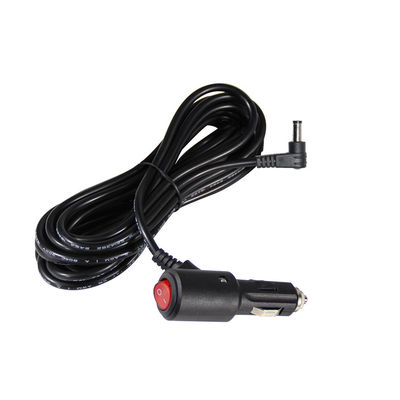 12V/24V Winkel-Auto-Ladegerät mit Ein-Aus-Schalter - 90-Grad-Gleichstromkabel für das Laden von Autogeräten und USB-Geräten