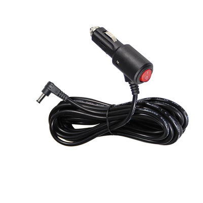 12V/24V Winkel-Auto-Ladegerät mit Ein-Aus-Schalter - 90-Grad-Gleichstromkabel für das Laden von Autogeräten und USB-Geräten