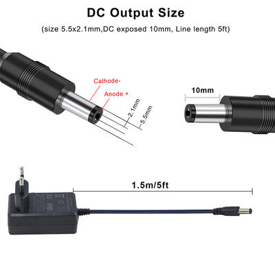 EU-Anschluss 12V Gleichspannungs-Adapter für LED, Router, Kamera und Elektronik