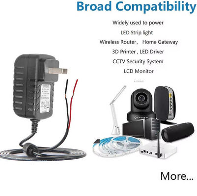 US Plug AC Stromkabel zu nacktem Draht 2 Spitzen NEMA 1-15P zu entferntem Endkabel für LED-Treiber / Stromversorgung / DIY