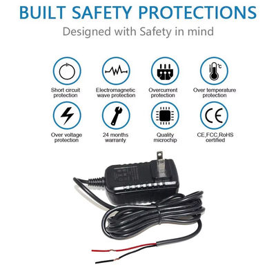 US Plug AC Stromkabel zu nacktem Draht 2 Spitzen NEMA 1-15P zu entferntem Endkabel für LED-Treiber / Stromversorgung / DIY