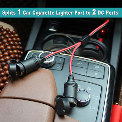 12V 24V Dual-Socket-Auto-Zigarettenanzünder-Splitter-Adapter-Verlängerung für SUV-LKW-Transporter-Stromversorgung-Ladegerät-Stromerweiterung