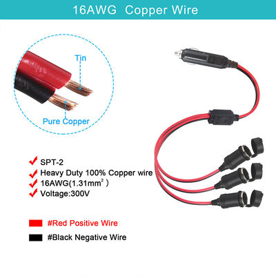 Triple Socket Auto Zigarette Zünder Splitter Adapter mit Schaltern für 12V/24V Fahrzeug Ladegerät Leistungsausdehnung
