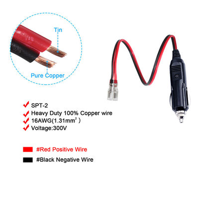 12V-Autoleuchteranschluss zum Faston 850-Terminalanschlusskabel für Stromversorgung