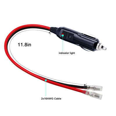 12V Auto-Zigarettenanzünder auf Faston 850 Anschlusskabel 1,2m