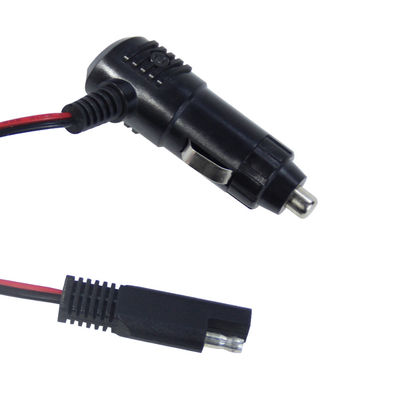 12V Zigarettenanzünder-Stecker mit Schalter auf SAE-Anschluss-Stromkabel für Solarpanel-Batterielader und Motorradnutzung