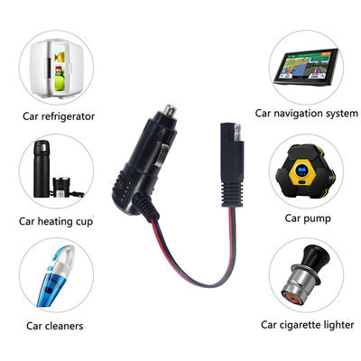 12V Zigarettenanzünder-Stecker mit Schalter auf SAE-Anschluss-Stromkabel für Solarpanel-Batterielader und Motorradnutzung