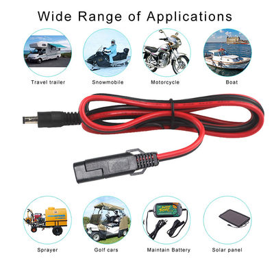SAE-to-DC-Stecker-Power-Adapterkabel für 12V-Solarpanel-Batteriesatz für Motorräder und DIY-Elektronik
