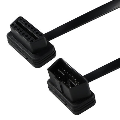 OBD-II Flat-Ribbon-Verlängerungskabel mit 16-Pin-Männlich-Weiblich-Anschluss für Fahrzeugdiagnostischen Scanner GPS-Tracker
