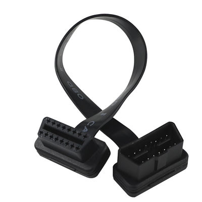 OBD-II Flat-Ribbon-Verlängerungskabel mit 16-Pin-Männlich-Weiblich-Anschluss für Fahrzeugdiagnostischen Scanner GPS-Tracker