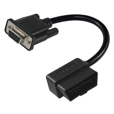 OBD-II-DB9-Diagnose-Adapterkabel mit 16-Pin-Männlich-zu-9-Pin-Serienanschluss für Fahrzeug-Scan-Tool-Schnittstelle