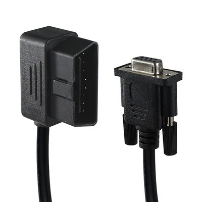 OBD-II-DB9-Diagnose-Adapterkabel mit 16-Pin-Männlich-zu-9-Pin-Serienanschluss für Fahrzeug-Scan-Tool-Schnittstelle