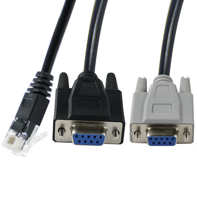 RJ45-zu-Dual-DB9-Männlich-Seriekonverterkabel für Kommunikationsgerät für Konsolen-Serversplitter