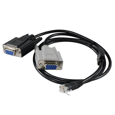 RJ45-zu-Dual-DB9-Männlich-Seriekonverterkabel für Kommunikationsgerät für Konsolen-Serversplitter