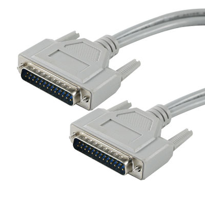 DB-25 Männlich-Männlich-Serienkabel für RS-232/Paralleldruckerverbindung - 1ft/2ft/5ft, PVC weiß