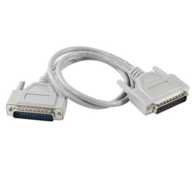 DB-25 Männlich-Männlich-Serienkabel für RS-232/Paralleldruckerverbindung - 1ft/2ft/5ft, PVC weiß