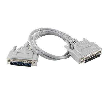 DB-25 Männlich-Männlich-Serienkabel für RS-232/Paralleldruckerverbindung - 1ft/2ft/5ft, PVC weiß