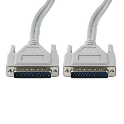 DB-25 Männlich-Männlich-Serienkabel für RS-232/Paralleldruckerverbindung - 1ft/2ft/5ft, PVC weiß