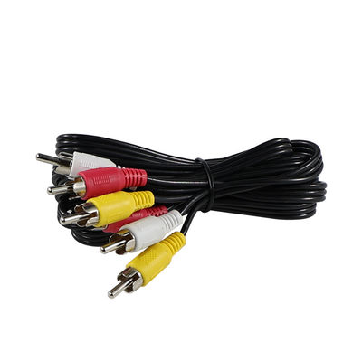 6 - Fuß-RCA-AV-Kabel 3 /multi-Piece (rot/weiß/gelb) für Fernseher/DVD-Player/Spielekonsolen mit Kupfer - Plattierte Steckverbinder