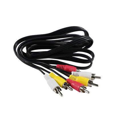 6 - Fuß-RCA-AV-Kabel 3 /multi-Piece (rot/weiß/gelb) für Fernseher/DVD-Player/Spielekonsolen mit Kupfer - Plattierte Steckverbinder