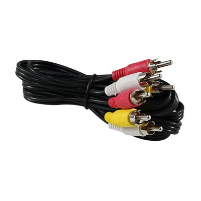 6 - Fuß-RCA-AV-Kabel 3 /multi-Piece (rot/weiß/gelb) für Fernseher/DVD-Player/Spielekonsolen mit Kupfer - Plattierte Steckverbinder