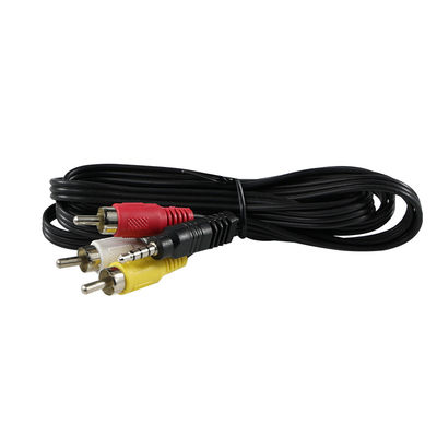 6 - Fuß-RCA-AV-Kabel 3 /multi-Piece (rot/weiß/gelb) für Fernseher/DVD-Player/Spielekonsolen mit Kupfer - Plattierte Steckverbinder