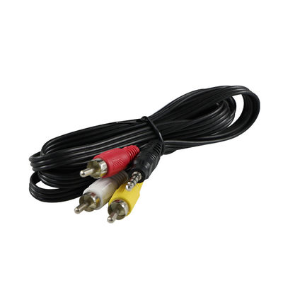 6 - Fuß-RCA-AV-Kabel 3 /multi-Piece (rot/weiß/gelb) für Fernseher/DVD-Player/Spielekonsolen mit Kupfer - Plattierte Steckverbinder