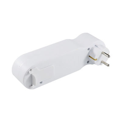 White 3 - Port Power Strip with Red Toggle Switch - Space - Saving, Suitable for Various Appliances EU Standard