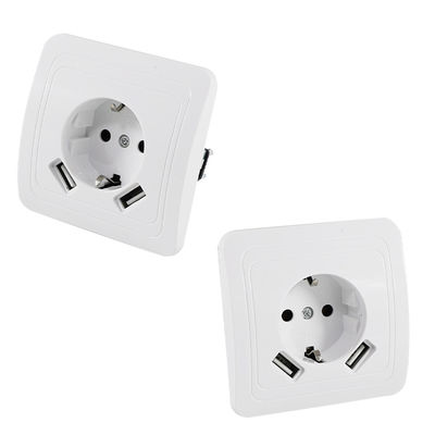 Europäisches Standard-Wand-Stromanschluss-Panel mit Erdungsanlage 250V 16A Flush Mount für Zuhause und Büro
