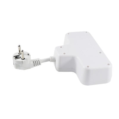 Multifunktionaler EU-Stromanschlussverlängerer mit 2 USB-Anschlüssen, 2 Wechselstromanschlüssen und Typ-C-Ladeanschluss 250 V Wandadapter