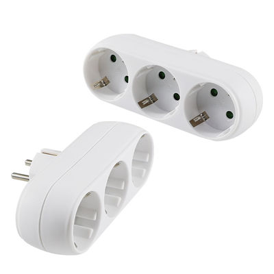 Europäischer 3-Wege-Stecker-Adapter mit 3 Wechselstromanschlüssen 250 V 10 A Kompakt-Konverter-Stecker für Heim- und Reisezwecke