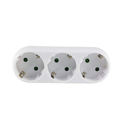 Europäischer 3-Wege-Stecker-Adapter mit 3 Wechselstromanschlüssen 250 V 10 A Kompakt-Konverter-Stecker für Heim- und Reisezwecke